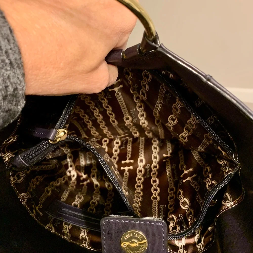 Tignanello Navy NWT Leather Italian Purse - Picture 7 of 11